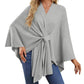 💖 Special Price £15.99🔥Last 3 Hours!!💝Women's Elegant Soft Open Front Poncho Sweater