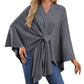 💖 Special Price £15.99🔥Last 3 Hours!!💝Women's Elegant Soft Open Front Poncho Sweater