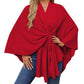 💖 Special Price £15.99🔥Last 3 Hours!!💝Women's Elegant Soft Open Front Poncho Sweater