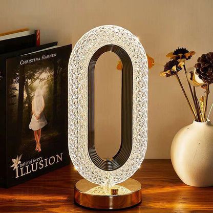 Creative Luxury Rechargeable Touch Light Crystal Table Lamp
