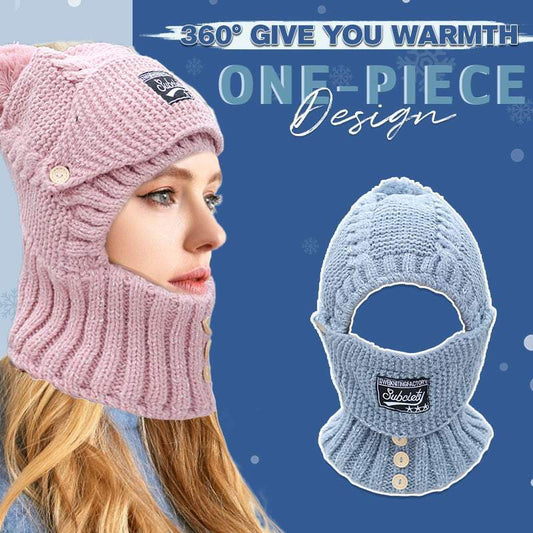 ❄️Early Christmas Sale-50% OFF🎄Winter Windproof Warm Scarf One-piece Hat