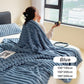 ⏳LAST DAY SPECIAL PRICE: ￡11.99!!🎁Super Soft Fur Ribbed Fleece Throw Blanket⛄🔥