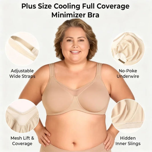 🏆 Last Day Special Price £9.77!!💐Women's Elegant Sheer Full Coverage Plus Size Bra