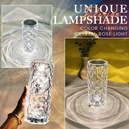✨NEW YEAR SALE £9.99!!⚡50K+ SOLD!💝🎁Touching Control Rose Crystal Lamp
