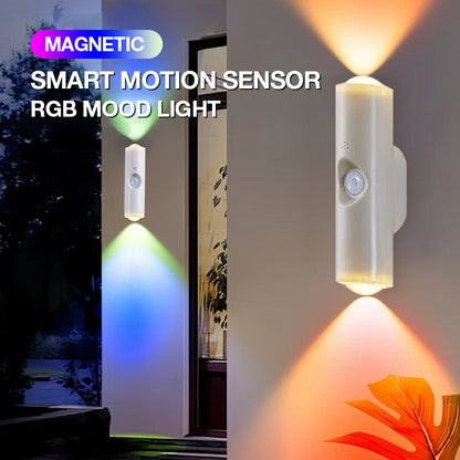 🔥Last Day Hot Sales - Just ￡9.99✨ Magnetic Smart Motion Sensor with RGB Lighting – Customizable Ambience 🌈💡