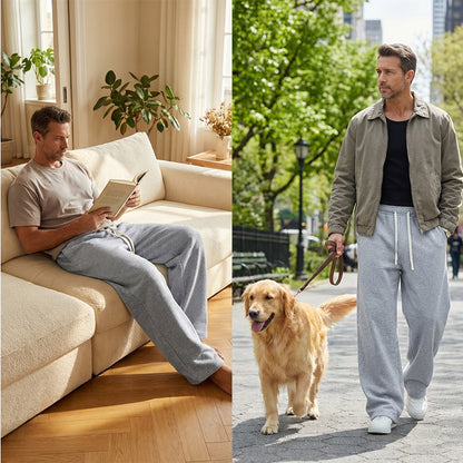 🔥LAST DAY SALE £14.99!!⚡50K+ SOLD!🔥Men's Casual Loose Fit Drawstring Pants