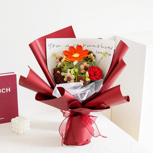 🎁Mother's Day Special Gift ￡12.99!!⚡50K+ SOLD!💐Handmade Delicate Crochet Flower Bouquet