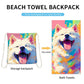🏖️Summer Hot Sale - ONLY ￡10.99!!⚡50K+ SOLD!🌞🌊2-in-1 Printed Beach Towel Backpack