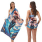🏖️Summer Hot Sale - ONLY ￡10.99!!⚡50K+ SOLD!🌞🌊2-in-1 Printed Beach Towel Backpack