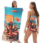 🏖️Summer Hot Sale - ONLY ￡10.99!!⚡50K+ SOLD!🌞🌊2-in-1 Printed Beach Towel Backpack
