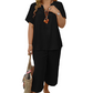 🔥💐LAST DAY SALE 70%OFF!!💕Women's Casual Short Sleeve Top & Wide Leg Pants Set