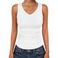 ⛱️Last Day Special Price ￡10.99!!💞Women's V-Neck Ribbed Knit Tank Top