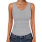 ⛱️Last Day Special Price ￡10.99!!💞Women's V-Neck Ribbed Knit Tank Top