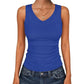 ⛱️Last Day Special Price ￡10.99!!💞Women's V-Neck Ribbed Knit Tank Top