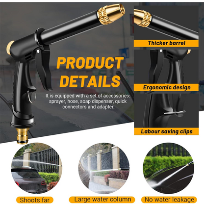 🔥LAST DAY SPECIAL PRICE £14.99!!⚡50K+ SOLD!💦High-Pressure Car Wash Water Gun Kit