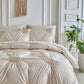 🎁Best Gift for Your Family: 70% OFF!☁️😴 Bring you cozy deep sleep!Elegant Pinch Pleat Duvet Cover Set