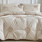 🎁Best Gift for Your Family: 70% OFF!☁️😴 Bring you cozy deep sleep!Elegant Pinch Pleat Duvet Cover Set