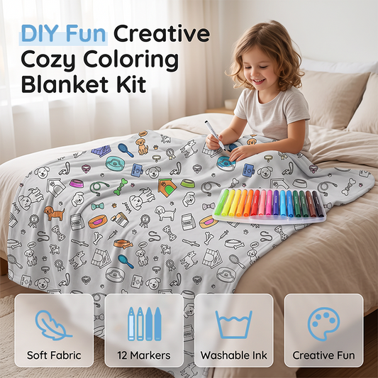 Creative Cozy Coloring Blanket Kit