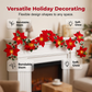 🎅Christmas Hot Sale - ONLY ￡10.99!!🎄✨Light-Up Poinsettia Christmas Garland – 🍁Warm Festive Glow Without a Wall Socket