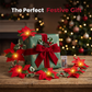 🎅Christmas Hot Sale - ONLY ￡10.99!!🎄✨Light-Up Poinsettia Christmas Garland – 🍁Warm Festive Glow Without a Wall Socket