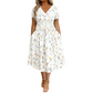 🔥🌷LAST DAY SALE ONLY￡15.99!!💃Women's V-Neck Floral Print Dress with Twist Waist