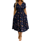 🔥🌷LAST DAY SALE ONLY￡15.99!!💃Women's V-Neck Floral Print Dress with Twist Waist