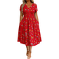 🔥🌷LAST DAY SALE ONLY￡15.99!!💃Women's V-Neck Floral Print Dress with Twist Waist