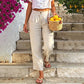 ⏳LAST DAY SALE ONLY ￡10.99!!🔥👖Women's Relaxed Fit Linen Blend Pants – Classic Straight Leg Trousers