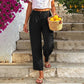 ⏳LAST DAY SALE ONLY ￡10.99!!🔥👖Women's Relaxed Fit Linen Blend Pants – Classic Straight Leg Trousers
