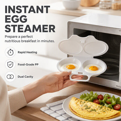 🔥BUY 1 GET 1 FREE - ONLY ￡7.99!!⚡50K+ SOLD! 🍳🥪Microwave Egg Poacher –🥚Perfect Poached Eggs in 1 Min – No Oil, No Explosion⏰UK Stock