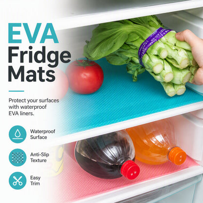 🔥LAST DAY SALE £8.99!!⚡50K+ SOLD!🧊Waterproof Fridge Shelf Liners – Non-slip, easy-clean & food-safe – Keeps fridge shelves fresh & organized ✨