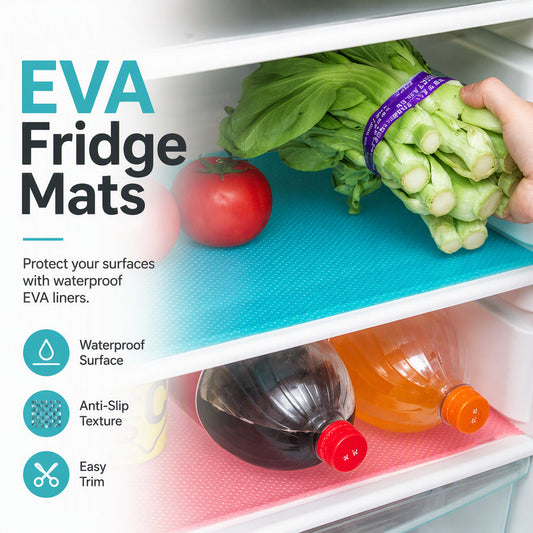 🔥LAST DAY SALE £8.99!!⚡50K+ SOLD!🧊Waterproof Fridge Shelf Liners – Non-slip, easy-clean & food-safe – Keeps fridge shelves fresh & organized ✨