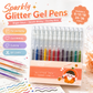 ⌛LAST DAY - ONLY ￡6.99!!✨50K+ SOLD!🎁Retractable Glitter Gel Pen Set for Journaling & Drawing