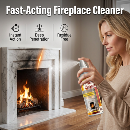 🔥LAST DAY SPECIAL PRICE:￡7.99!!⚡50K+ SOLD!✨Fast‑Acting Fireplace Cleaner Spray, Deep Penetrating Soot & Smoke Stain Remover, Residue‑Free Cleaning Spray for Fireplace Surfaces