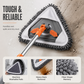 🔥LIMITED TIME PRICE: ONLY ￡12.99!!!🧹✨Triangular Cleaning Mop with Extendable Pole – 360° swivel, washable pads & lightweight – Cleans floors, walls & corners with ease 🏠