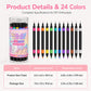 ⏳LAST DAY SALE ONLY ￡7.99!!💕🎁24 Shades Dual-Tip Nail Art Marker Kit, Quick-Dry Painting Pens For DIY Nail Designs💅
