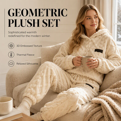 ⏳LAST DAY SALE ONLY ￡22.99!!🔥🍂 Embossed Geometric Plush Set – Timeless Comfort & Effortless Style For Every Occasion