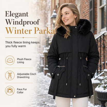 ⏳LAST DAY — ONLY £24.99!!🔥🍁 Women’s Faux Fur-Lined Padded Winter Parka