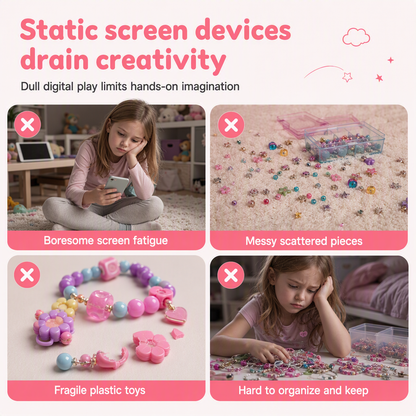 🎄Last Day Sale 50% OFF 💞50K+ SOLD! 📿Kids DIY Charm Bracelet Making Kit💎
