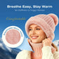 🎉This Week's Special Sales - ￡12.99✨Women 3-in-1 Knitted Balaclava Hat, Fleece Lined Warm Hood Beanie with Scarf & Face Mask, Pom Pom Winter Hat for Outdoor Skiing🧣