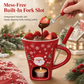 🎅Best Gift Idea - ONLY ￡12.99!!🎁🍫Christmas Ceramic Chocolate Fondue Mug Set🫕