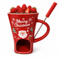 🎅Best Gift Idea - ONLY ￡12.99!!🎁🍫Christmas Ceramic Chocolate Fondue Mug Set🫕