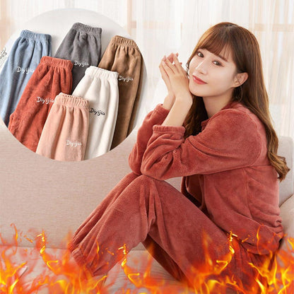 🔥Winter Special Price: ￡16.99!!💖🎁Women’s Loose Warm Coral Plush Pajamas Set