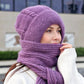 🔥LAST DAY SALE £6.99!!💞✨ Winter’s Sweet Little Luxury | Clever All-in-One Knit Hat & Scarf Set 🤍❄️ Soft twisted knit, keeps head and neck cosy without bulky layers🧣