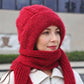 🔥LAST DAY SALE £6.99!!💞✨ Winter’s Sweet Little Luxury | Clever All-in-One Knit Hat & Scarf Set 🤍❄️ Soft twisted knit, keeps head and neck cosy without bulky layers🧣