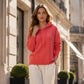 🔥LAST DAY PROMOTION 50% OFF🧶Cozy Head Coverage, Customizable Fit💖Women's Casual Hooded Sweater With Drawstring