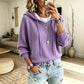 🔥LAST DAY PROMOTION 50% OFF🧶Cozy Head Coverage, Customizable Fit💖Women's Casual Hooded Sweater With Drawstring