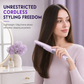 💜LAST DAY SPECIAL PRICE：￡10.99!!💜Portable Cordless Hair Straightener Brush and Curler 💇‍♀️✨2 in 1 Mini Rechargeable Hair Straightening Comb for Travel