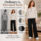 🔥Black Friday Sale -Up to 50% OFF!🍂Women's Long Sleeve Half-Zip Top & Wide-Leg Pants Set