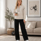 🔥Black Friday Sale -Up to 50% OFF!🍂Women's Long Sleeve Half-Zip Top & Wide-Leg Pants Set